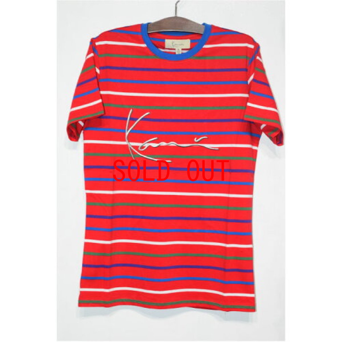 画像1: Karl Kani(カールカナイ) S/S Border Tee Red Multi Color 半袖 ボーダー Tシャツ (1)