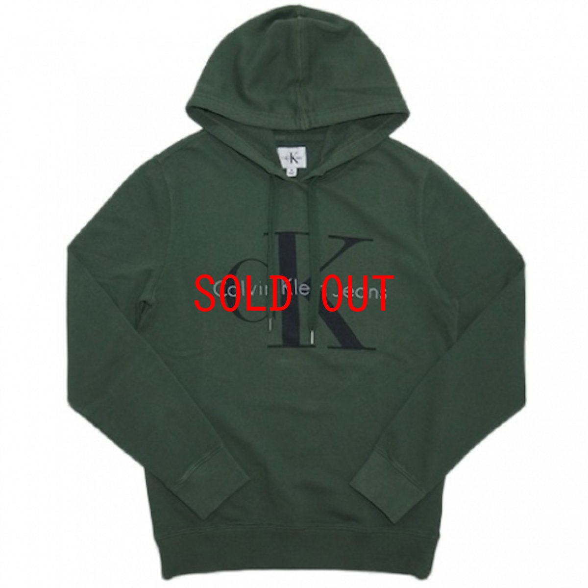 画像1: Calvin Klein Jeans(カルバンクライン ジーンズ) Classic Logo Pop Color Pullover Sweat Hoodie Green スウェット (1)