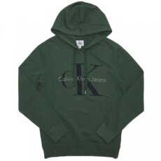 画像1: Calvin Klein Jeans(カルバンクライン ジーンズ) Classic Logo Pop Color Pullover Sweat Hoodie Green スウェット (1)