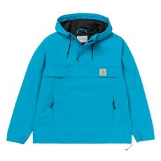 画像1: Pullover Nylon Jacket Teal Pizol Blue プルオーバー ナイロン ジャケット (1)