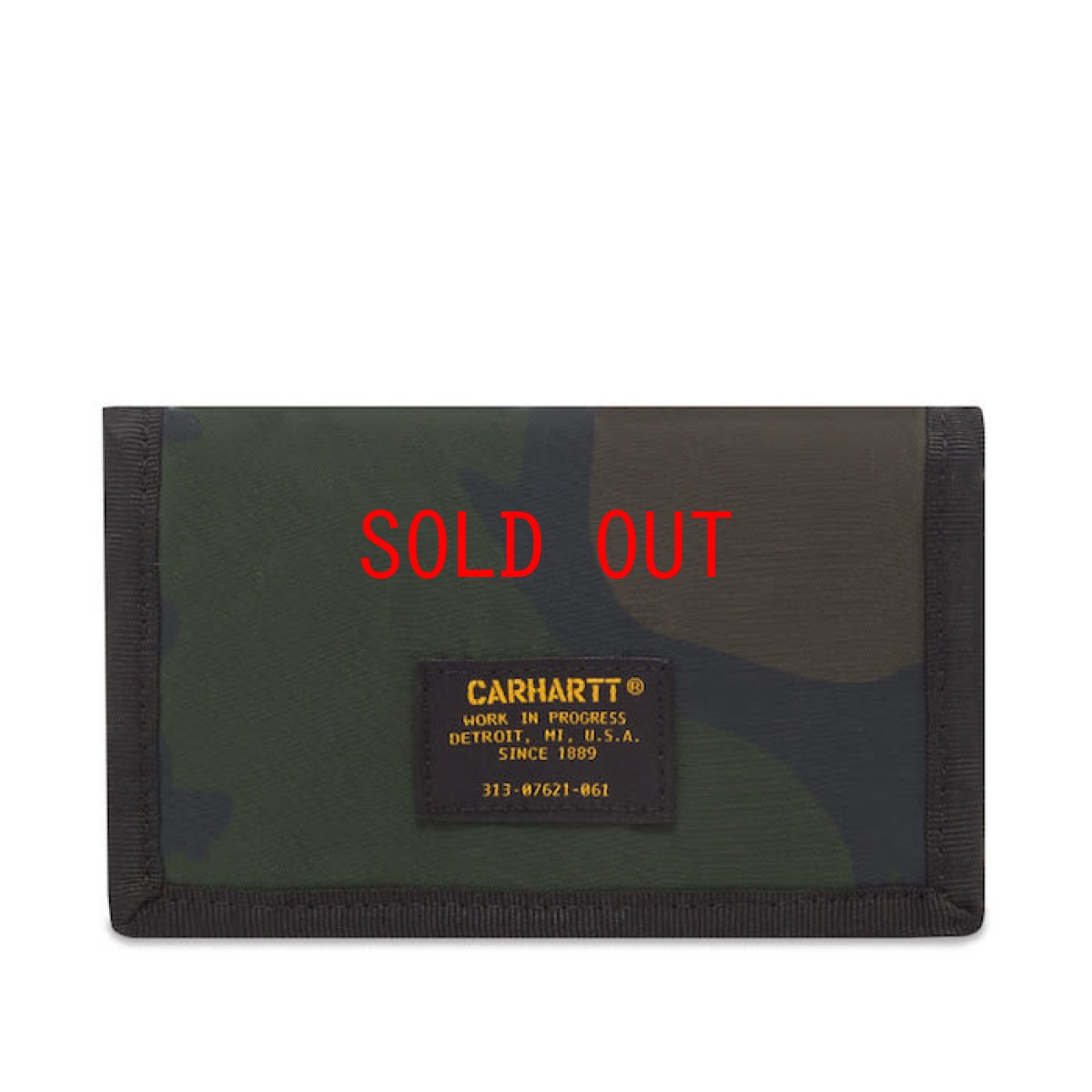 画像1: Ashtone Wallet Camo Black Woodland Olive Green Orange ブラック カモ 迷彩 折りたたみ 財布 コインポケット カードケース ミリタリーラベル ナイロン 財布 (1)