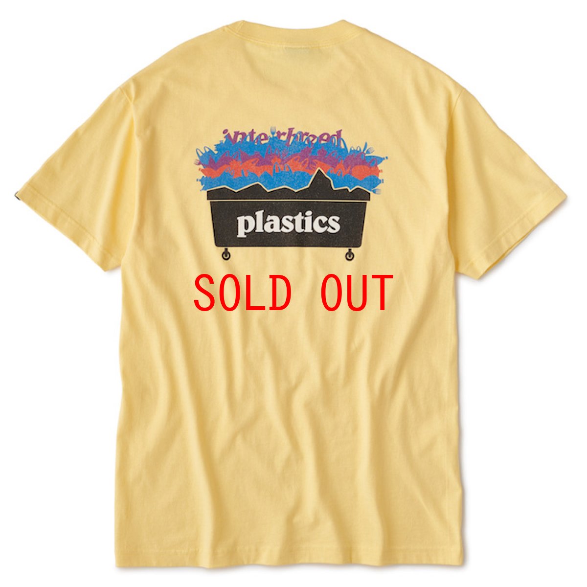 画像1: Plastic S/S Tee プラスティック Tシャツ Pale Yellow White (1)