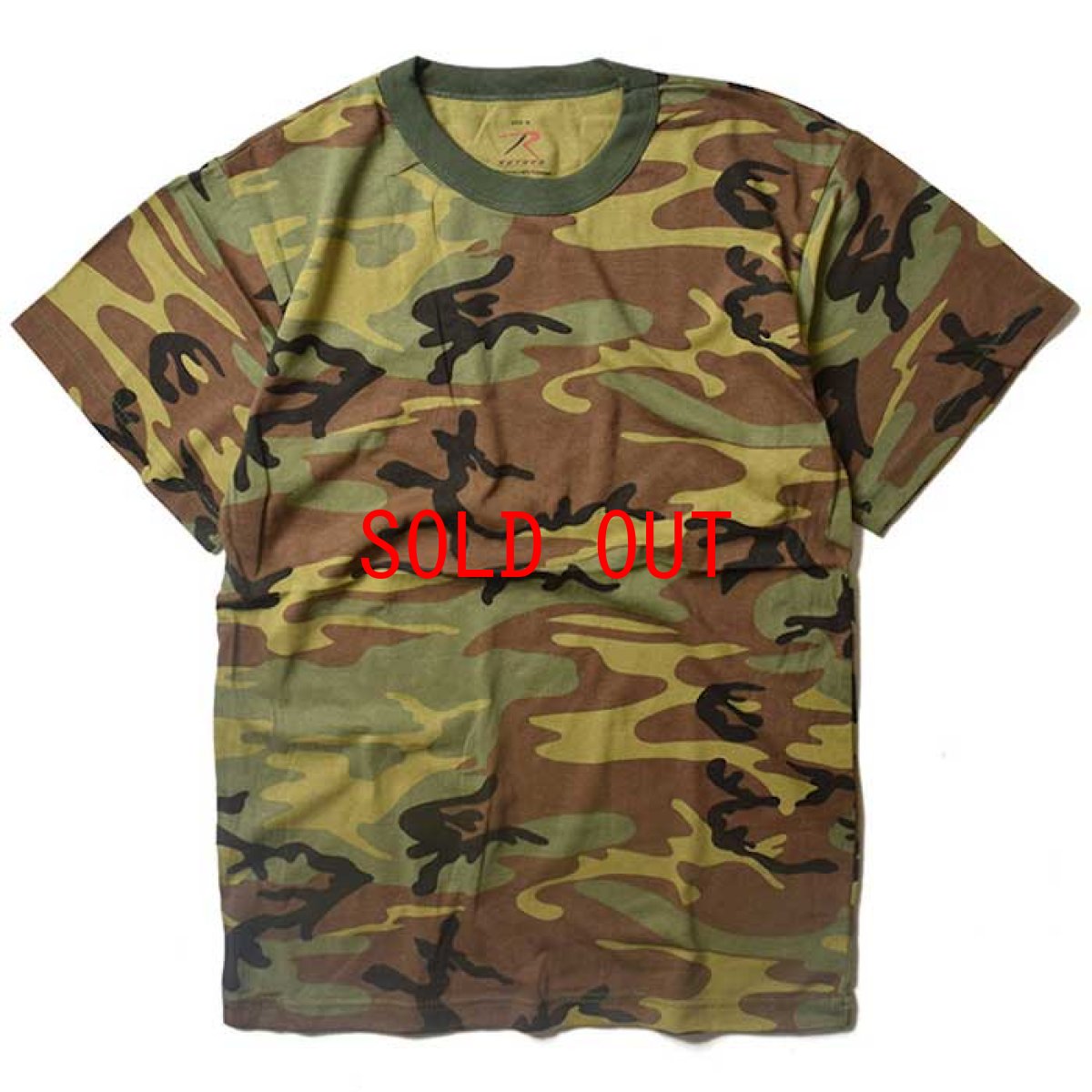 画像1: Woodland Camo S/S Solid Tee ウッドランド カモ 迷彩 半袖 Tシャツ (1)