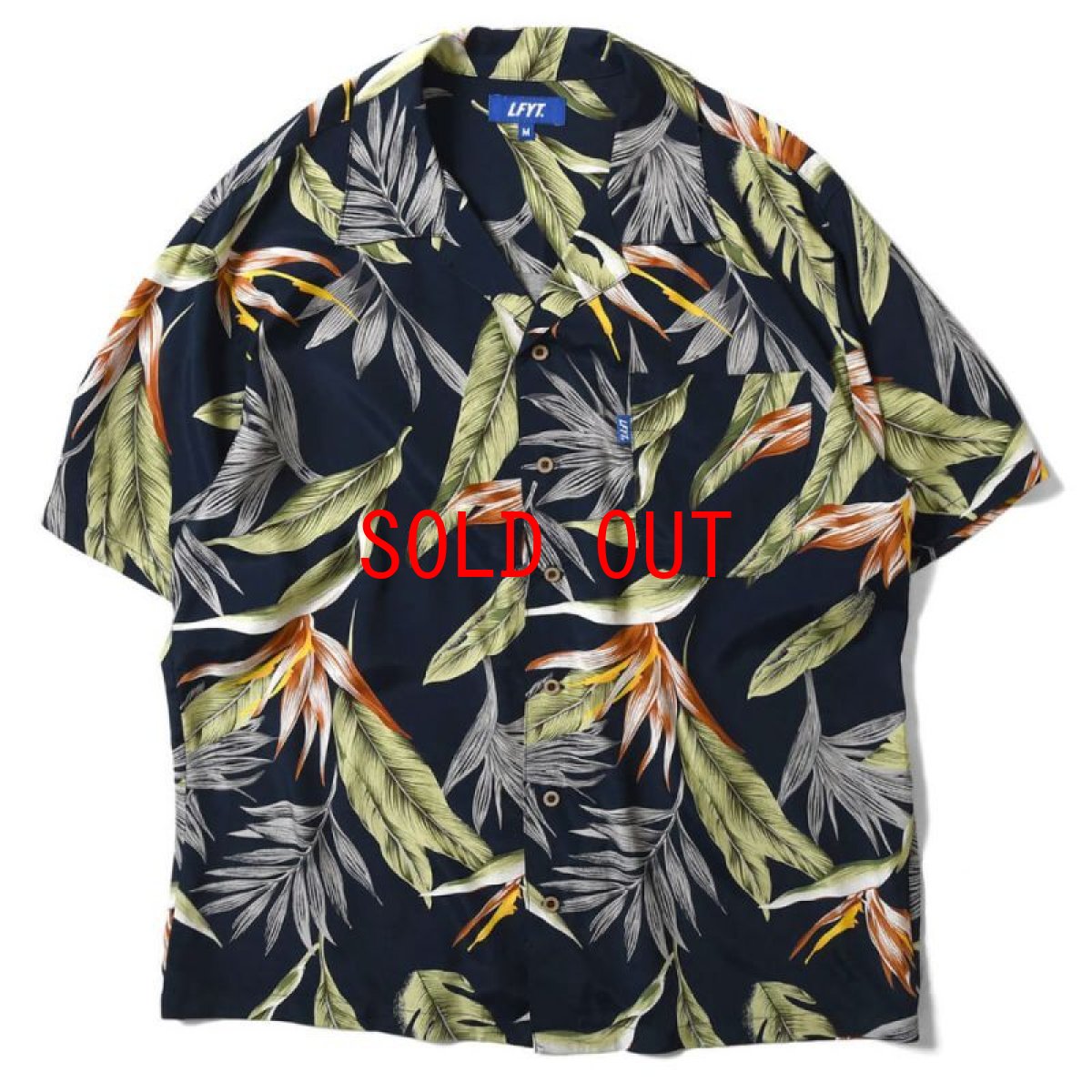 画像1: Bird Of Paradise S/S Aloha Shirt アロハ シャツ Black (1)