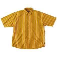 画像2: Shineline S/S Stripe Shirts ストライプ 半袖 シャツ Yellow (2)