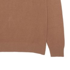 画像4: Knitted Polo Sweater ロゴ ニット ポロ セーター シャツ Brown (4)