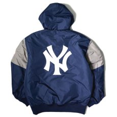 画像3: X New York Yankees Pullover Nylon Hooded Jacket ニューヨーク ヤンキース ハーフジップ ナイロン プルオーバー ジャケット MLB 公式 Official  (3)