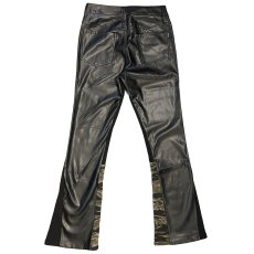 画像4: Rambo Flare Leather Pants ヴィーガン レザー フレア パンツ (4)