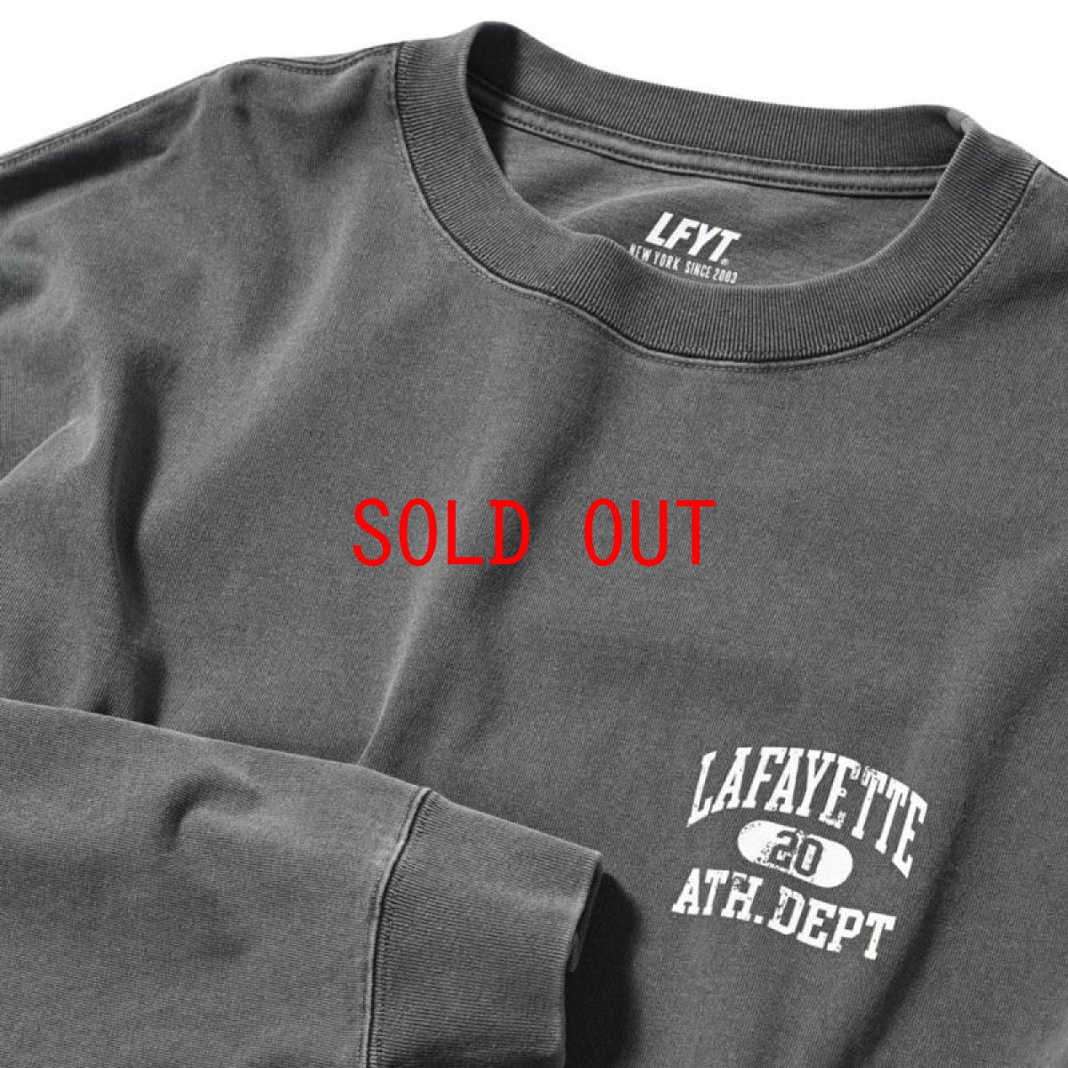 画像1: Worn Out Athletics Logo L/S Tee ビンテージ ウォッシュ カレッジ ロゴ 長袖 Tシャツ (1)