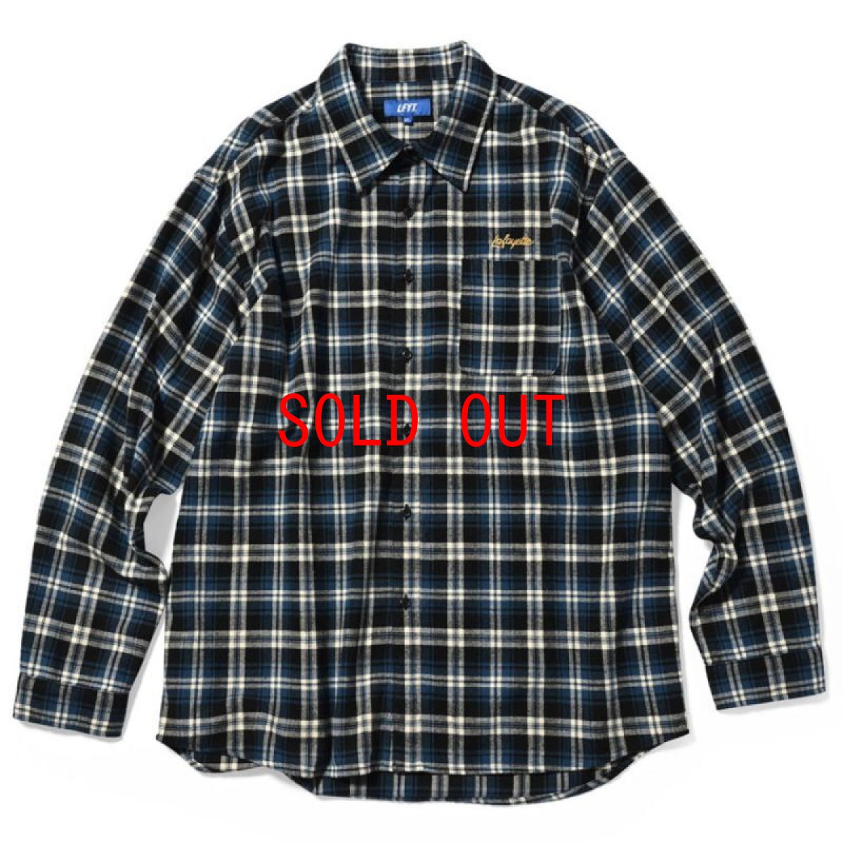 画像1: Script Logo Plaid Flannel L/S Shirts NVY タータン フランネル チェック 長袖 シャツ (1)