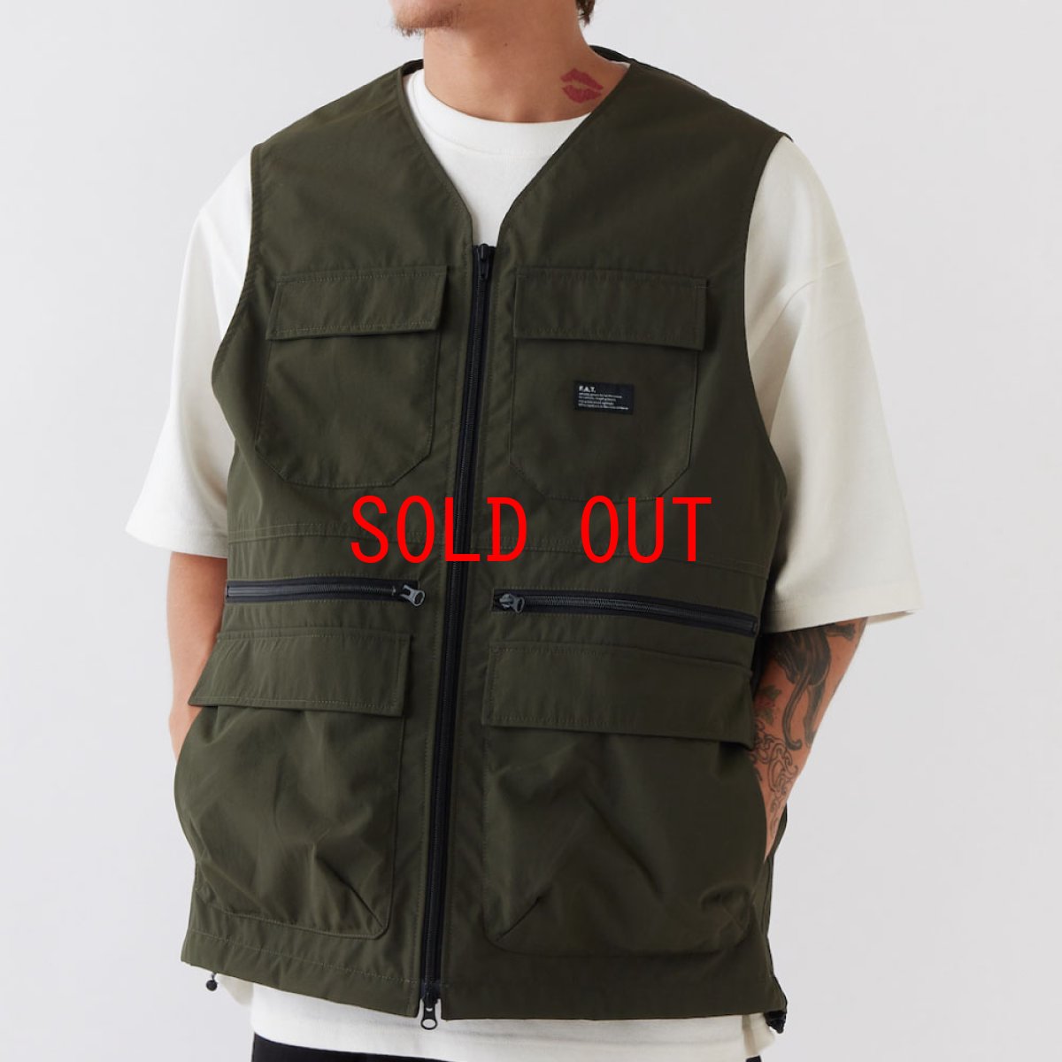 画像1: Shelliner Layere nylon zip vest 3レイヤー ナイロン ジップ ベスト (1)