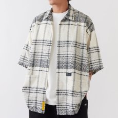 画像1: GIGASHEER S/S Mesh Check Shirt WHT 半袖 シアー チェック シャツ (1)