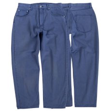 画像1: Washed Baggy Jeans NVY ウォッシュド カラー バギー ジーンズ デニム パンツ (1)