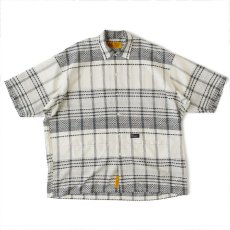 画像2: GIGASHEER S/S Mesh Check Shirt WHT 半袖 シアー チェック シャツ (2)