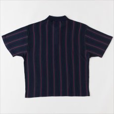 画像3: PINGAUGE S/S Knit Polo Shirt NVY 半袖 ストライプ ニット ポロ シャツ (3)