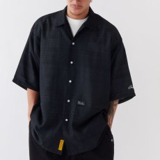 画像1: GIGASHEER S/S Mesh Check Shirt BLK 半袖 シアー チェック シャツ (1)