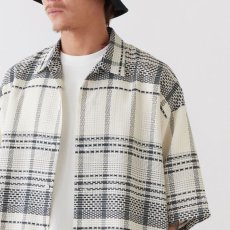 画像7: GIGASHEER S/S Mesh Check Shirt WHT 半袖 シアー チェック シャツ (7)