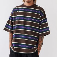 画像1: GRANDA S/S Border Tee BRN 半袖 ヘヴーウェイト Tシャツ (1)