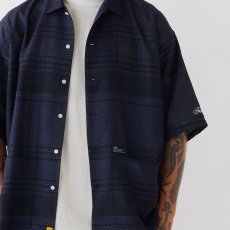 画像7: GIGASHEER S/S Mesh Check Shirt NVY 半袖 シアー チェック シャツ (7)