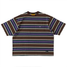 画像2: GRANDA S/S Border Tee BRN 半袖 ヘヴーウェイト Tシャツ (2)