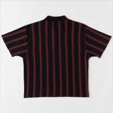 画像3: PINGAUGE S/S Knit Polo Shirt BLK 半袖 ストライプ ニット ポロ シャツ (3)