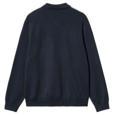 画像4: Kendricks Polo L/S Shirt Dark コットン ニット 長袖 ストライプ ポロ シャツ (4)