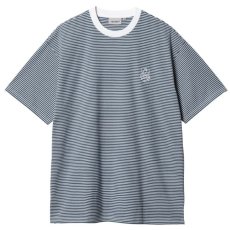 画像2: Fairley S/S Stripe Tee Naval Border ボーダー 半袖 Tシャツ (2)