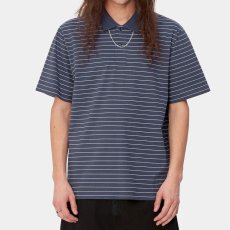 画像3: Cason S/S Stripe Polo Shirt BLU ボーダー 半袖 ポロ シャツ (3)