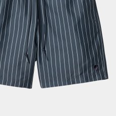 画像9: Slater Pinstripe Swim Trunks NVY 水陸両用 ストライプ スイム トランクス ショーツ パンツ (9)