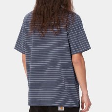 画像4: Cason S/S Stripe Polo Shirt BLU ボーダー 半袖 ポロ シャツ (4)