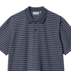 画像5: Cason S/S Stripe Polo Shirt BLU ボーダー 半袖 ポロ シャツ (5)