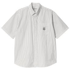 画像1: Linus Stripe S/S Shirt 半袖 ルーズフィット ストライプ シャツ (1)