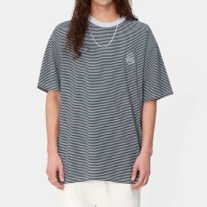 画像8: Fairley S/S Stripe Tee Naval Border ボーダー 半袖 Tシャツ (8)