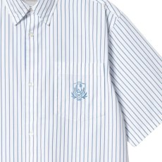 画像5: Linus Stripe S/S Shirt Bleach BLU 半袖 ルーズフィット ストライプ シャツ (5)