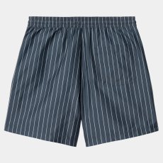 画像4: Slater Pinstripe Swim Trunks NVY 水陸両用 ストライプ スイム トランクス ショーツ パンツ (4)