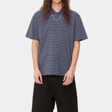 画像7: Cason S/S Stripe Polo Shirt BLU ボーダー 半袖 ポロ シャツ (7)