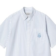 画像7: Linus Stripe S/S Shirt Bleach BLU 半袖 ルーズフィット ストライプ シャツ (7)