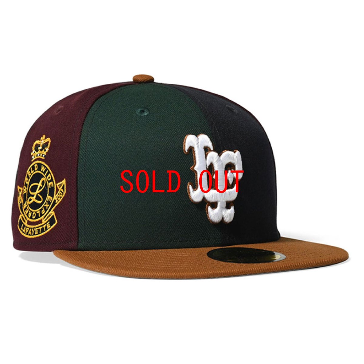 画像1: × New Era LF Logo 59Fifty College Color Cap MLT ニューエラ ロゴ キャップ レザー 帽子 (1)