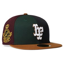 画像1: × New Era LF Logo 59Fifty College Color Cap MLT ニューエラ ロゴ キャップ レザー 帽子 (1)