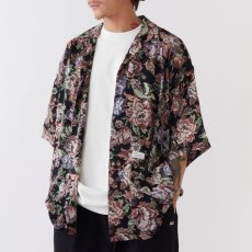 画像1: GIGAROZEN S/S All Over Open Couler Shirts ローズ 総柄 半袖 シャツ (1)