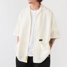 画像1: GIGALACE S/S Lace Shirts WHT シアー メッシュ 半袖 レース シャツ (1)