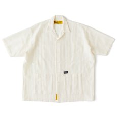 画像2: GIGALACE S/S Lace Shirts WHT シアー メッシュ 半袖 レース シャツ (2)