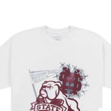 画像4: × Mitchell & Ness × UNIVERSITY OF Mississippi Bulldogs S/S Tee ミッチェルアンドネス ミシシッピ ブルドッグス 半袖 Tシャツ (4)