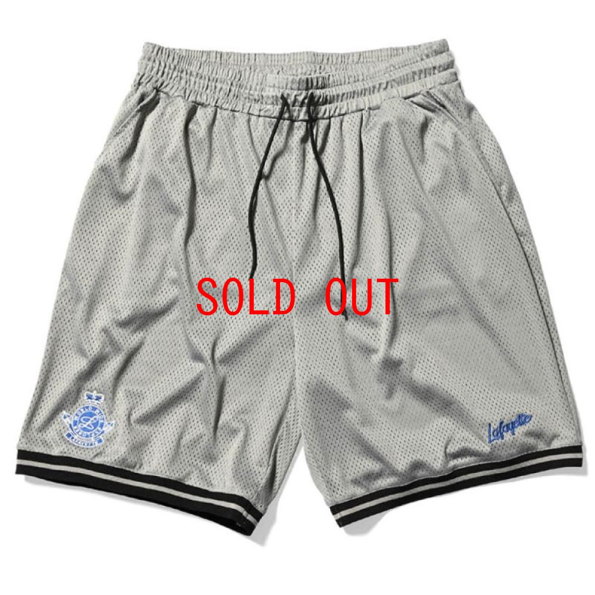 画像1: Script Logo Mesh Shorts Grey メッシュ ショーツ (1)