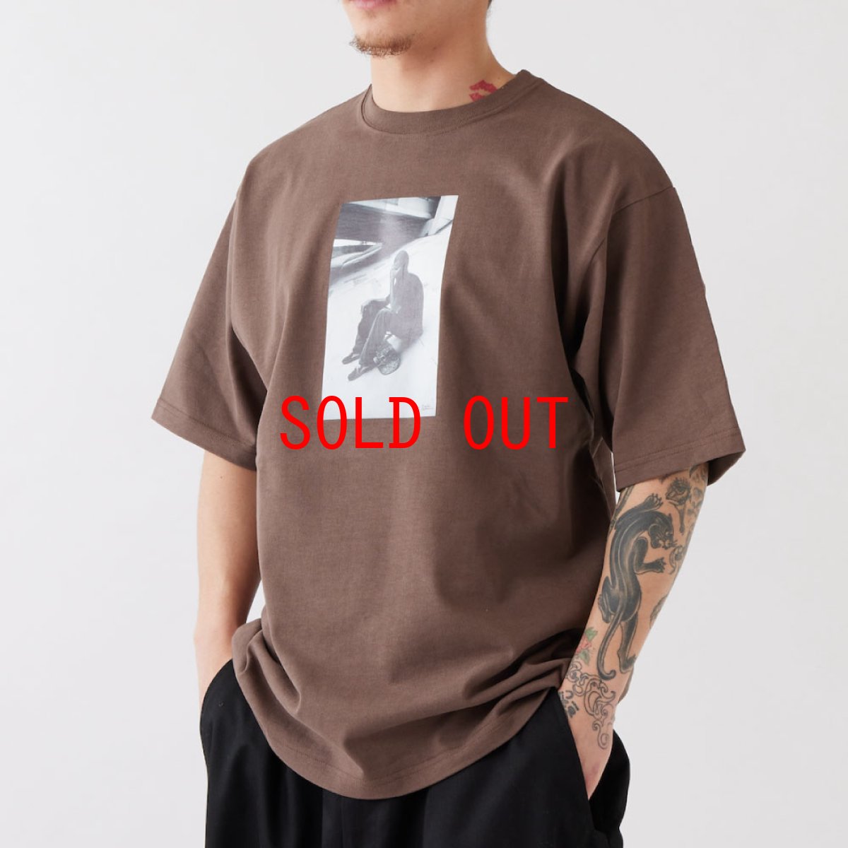 画像1: J.R. "HEART" S/S Tee Brown 半袖 ヘビーオンス フォト Tシャツ (1)