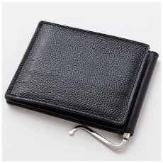 画像2: JW01 Leather Wallet Black 牛革 レザー カード  クリップ ウォレット マネークリップ 財布 (2)