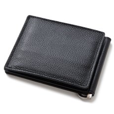 画像1: JW01 Leather Wallet Black 牛革 レザー カード  クリップ ウォレット マネークリップ 財布 (1)