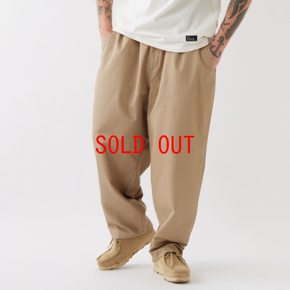 画像1: × Redkap FULLKAP Wide Chino Pants Beige レッドキャップ ワイド チノ タイプ パンツ シルエット (1)