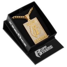 画像5: × Ruff Ryders Dog Tag Logo Necklace ラフ ライダーズ コラボ ドッグタグ ロゴ チェーン ネックレス ゴールド (5)