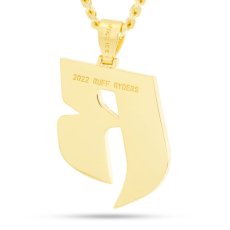 画像2: × Ruff Ryders R Logo Necklace ラフ ライダーズ コラボ ロゴ チェーン ネックレス ゴールド (2)